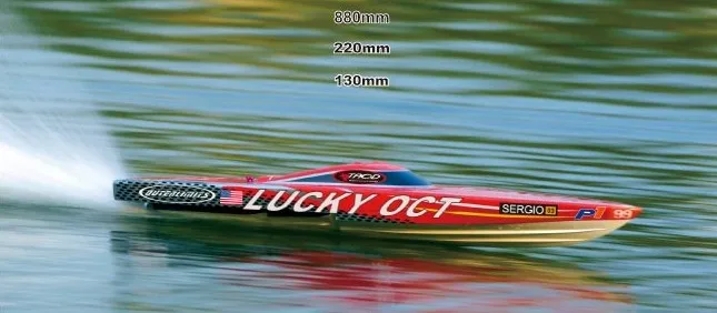 Lucky Oct P1 3" /870 мм Электрический бесколлекторный гоночный катер 1126 с 3660 бесщеточным Мотором, 120A ESC
