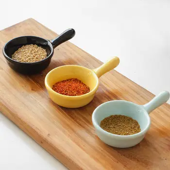 

Creative Japanese style mini soy sauce mustard handle dish ceramic small dish taste vinegar dish seasoning sauce sauce dish