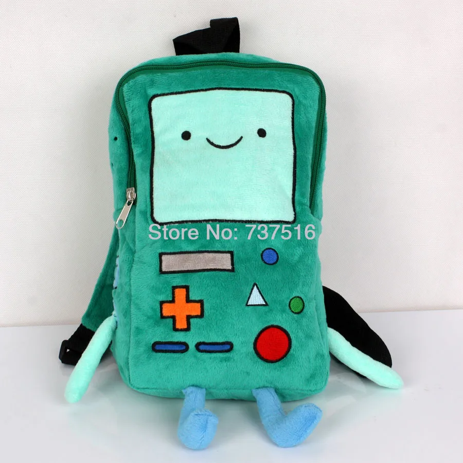 Adventure Time Beemo Bmo Plush Backpack Book Rucksack Kids Toy Shoulder Bag Gift 