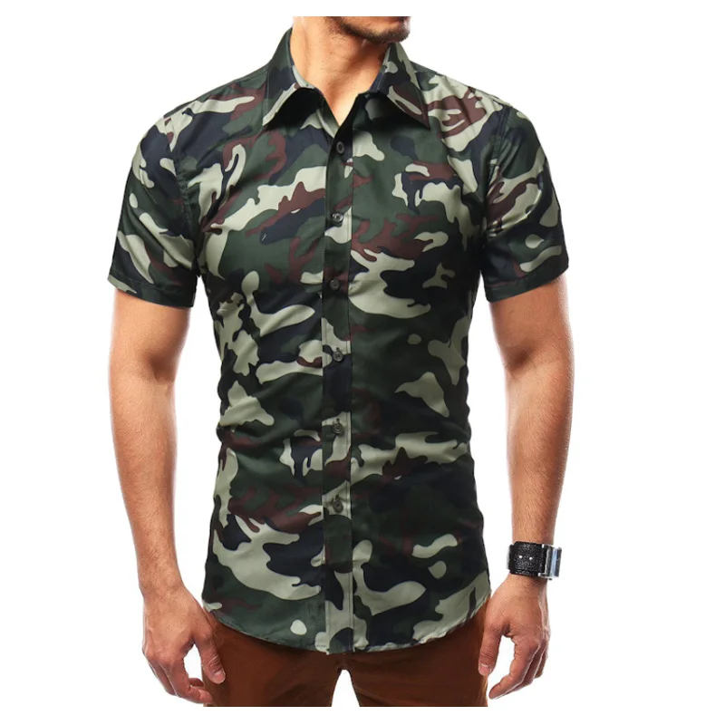 camo dress shirts for men