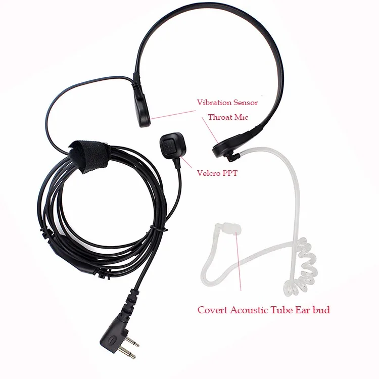 Hot Finger PTT Throat MIC Headphone 2.5mm 1 Pin Covert Acoustic Tube for Walkie Talkie for Motorola T6200 T5600 C2078A (5)