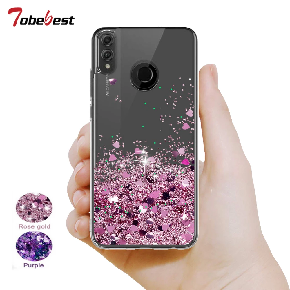 

Honor 8X Case Liquid Glitter Case For Huawei honor 8X selicon Coque Huawei honor 8 X Dynamic Quicksand Star Soft TPU Cover