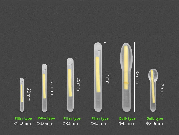 10 шт./30 шт./60 шт. рыболовный светильник-палка поплавок для ночной рыбалки светящиеся палочки зажим Удочка светильник s темное свечение палка Жесткий Хвост рыболовный поплавок