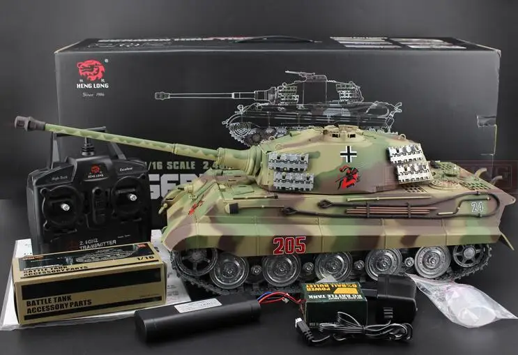 1/16 весы 2 4 ГГц R/C боевой бак Henschel Turret немецкий Король тигр конечная металлическая