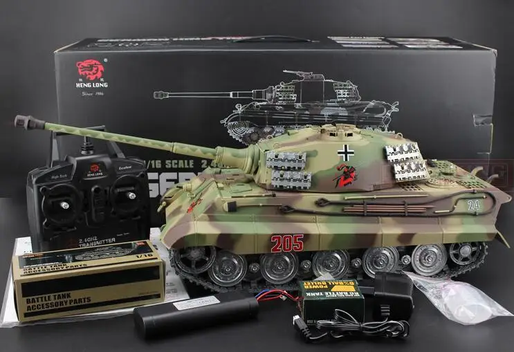 1:16 German Tiger I RC Tank Ultimate Metal Version 2.4GHz Smoke & Sound New 
