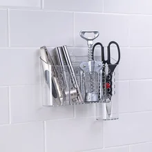 Ударопрочная пластиковая кухонная стойка склад-хралилище подставленное к стене для сезонных приправ стойка палочки для еды нож вилка сушилка для хранения wx8171124