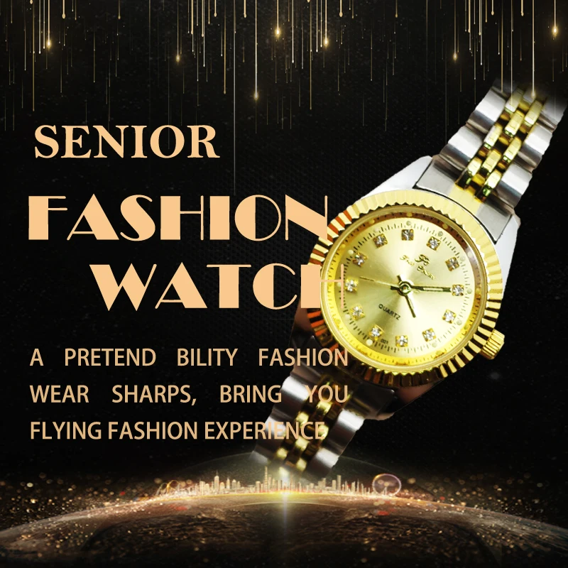 

2019 fashion gold women watches brand fashion luxury ladies watch waterproof stainless steel dress watch relogios femininos