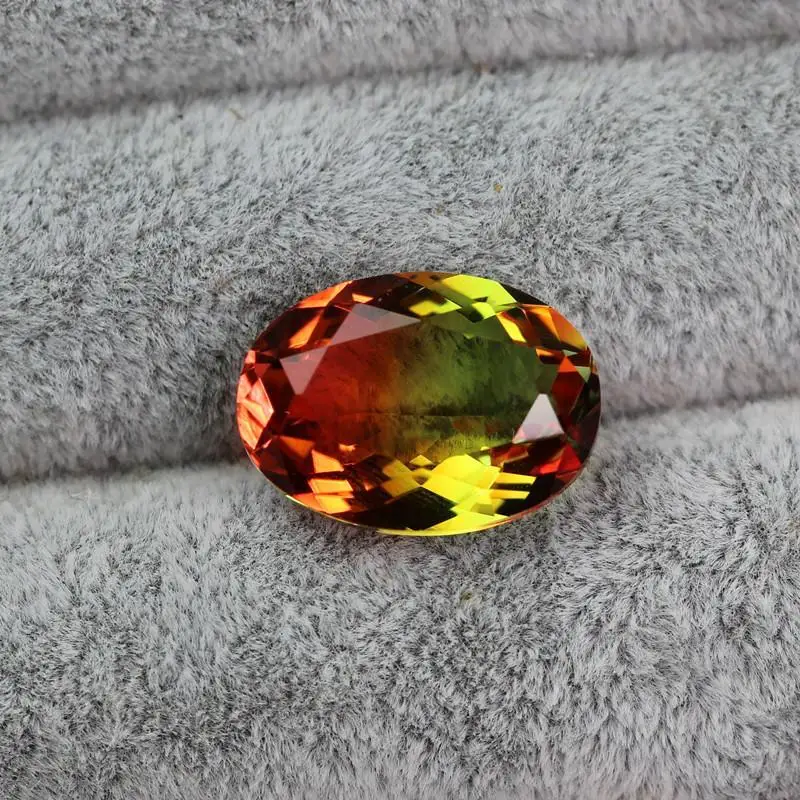 Овальный по сниженным ценам! bi-цветной Турмалин коврик каменные бусины ...