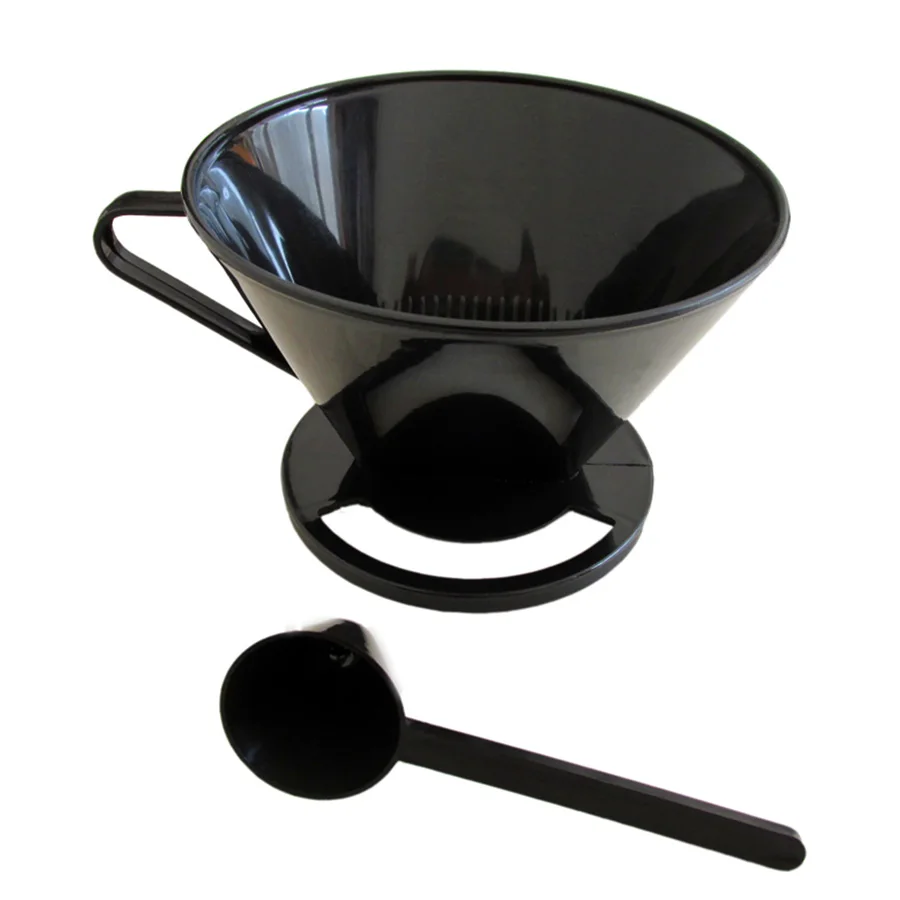 Espresso Coffee Filter Cone Dripper + Measuring Spoon Coffee Maker DIY