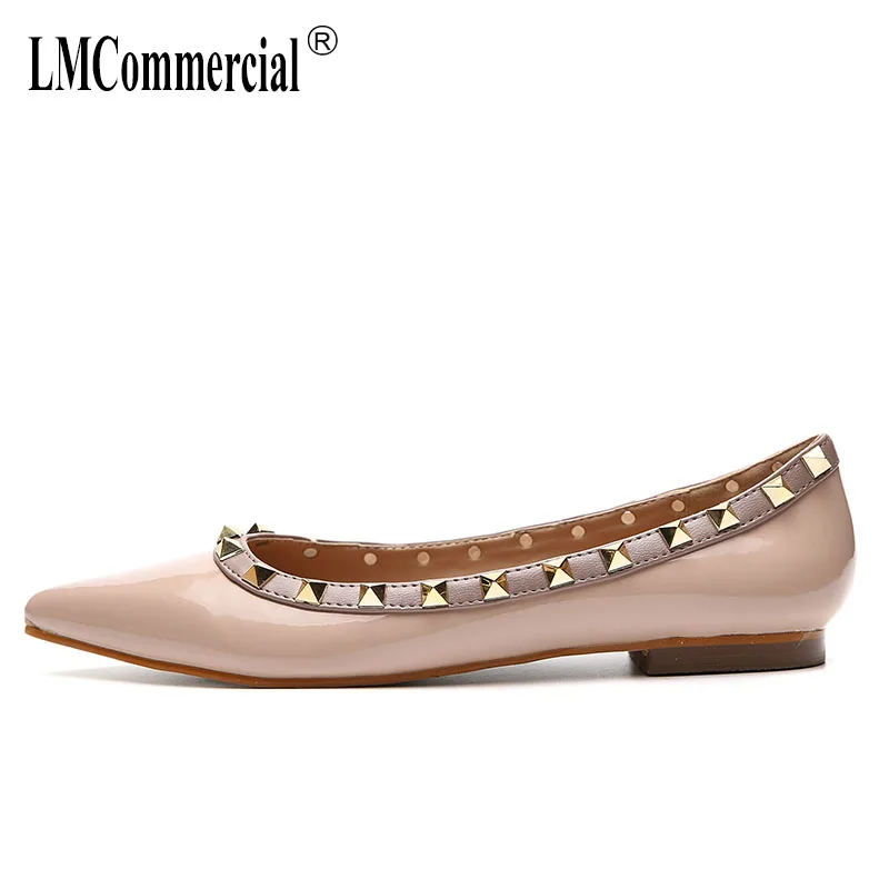 Rivet Shoes Womens Flat Bottom Spring Summer luxury brand shoes women flats casual shoes Fashion comfortable soft bottom Rivet Shoes Womens Flat Bottom Spring Summer luxury brand shoes women flats casual shoes Fashion comfortable soft bottom