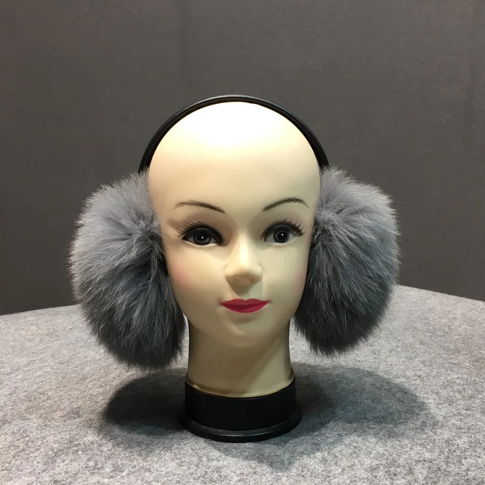 natural fox fur winter earmuffs  (13)