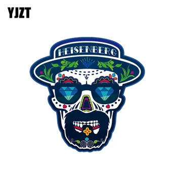

YJZT 13CM*12.9CM Breaking Bad Sugar Skull Punisher Decal Car Sticker PVC 6-0059