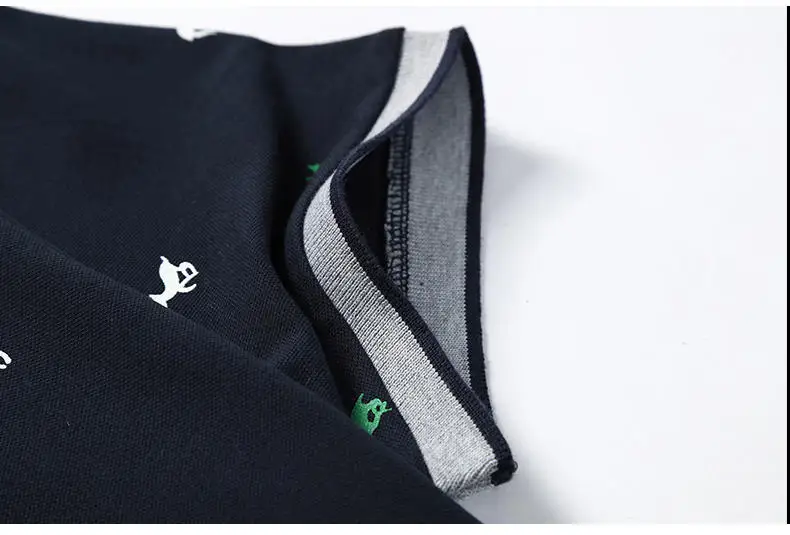 2Pcs Lot Mens Polo Shirt Cotton Polka Dot Summer Short 3XL Male Polo Men Top Tees Cool Muls Brand Clothing Navy Black White Gray-03