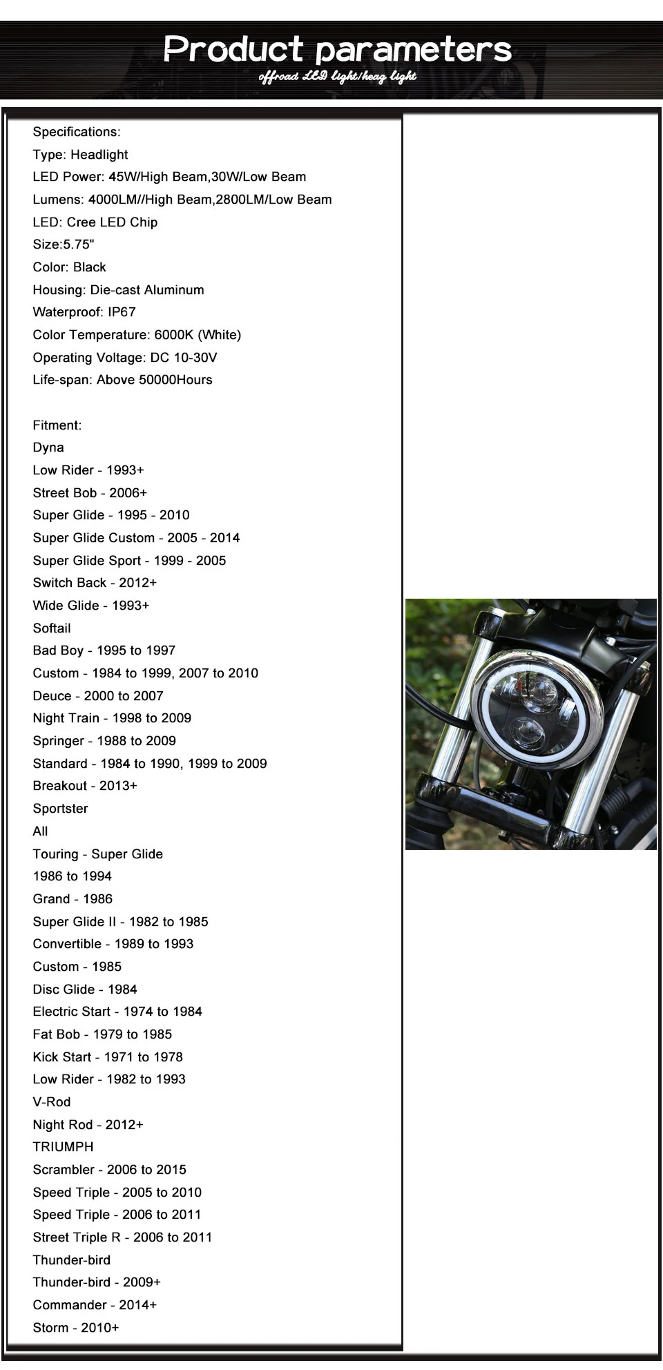 Product-parameters