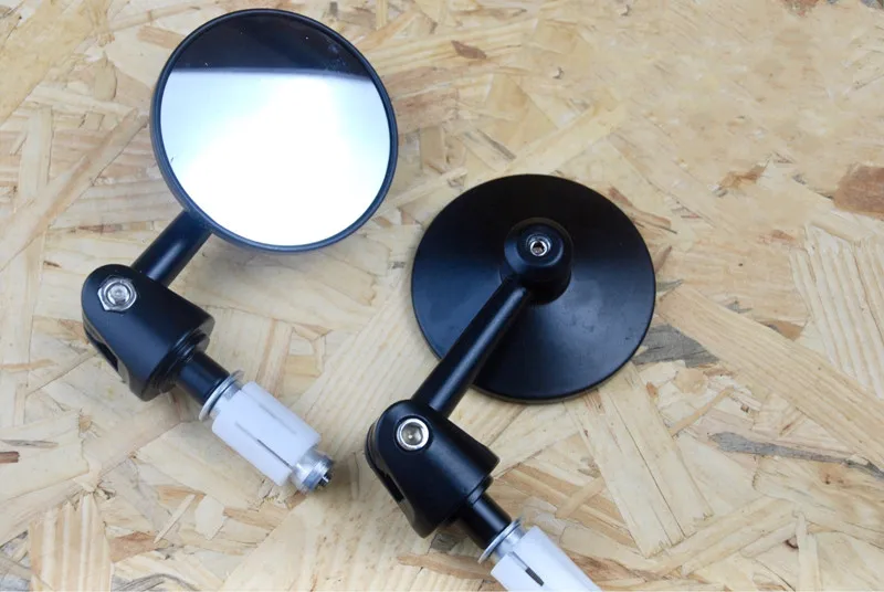 

1 Pair Foldable 7/8" Motorcycle Rearview Mirror Round Handlebar Bar End Rear View Mirrors Bike Motorbike Side Mirror Car Accesso