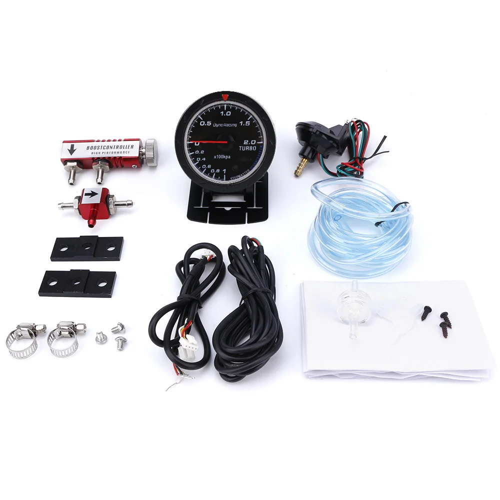 Dynoracing 60 мм гоночный автомобиль турбо Boost gauge 2BAR + регулируемый контроллер комплект