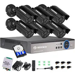 Defeway 720 P HD 1200tvl Открытый безопасности Камера Системы 1080 P HDMI CCTV Товары теле- и видеонаблюдения 8ch DVR с Rechargerable Батарея Новый
