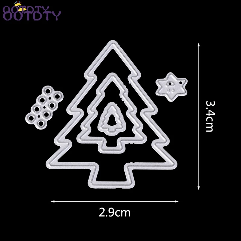 Рождественская елка трафареты для пресс-формы шаблон DIY альбом для скрапбукинга карточка с тиснением