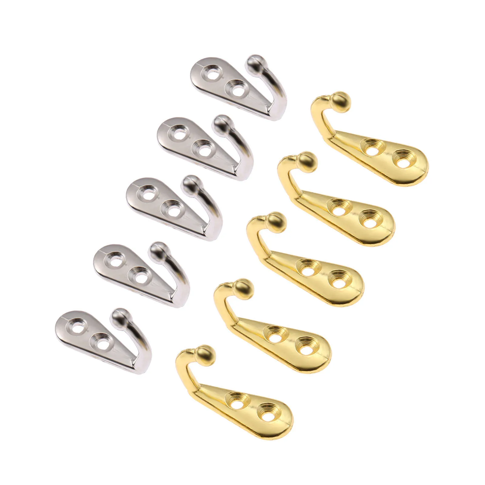 10Pc Antique Mini Hangers Zinc Alloy Wall Hanger Hat Coat Key Hook Bathroom Furniture Kitchen Wall Robe Hooks 30*12*22mm +Screws