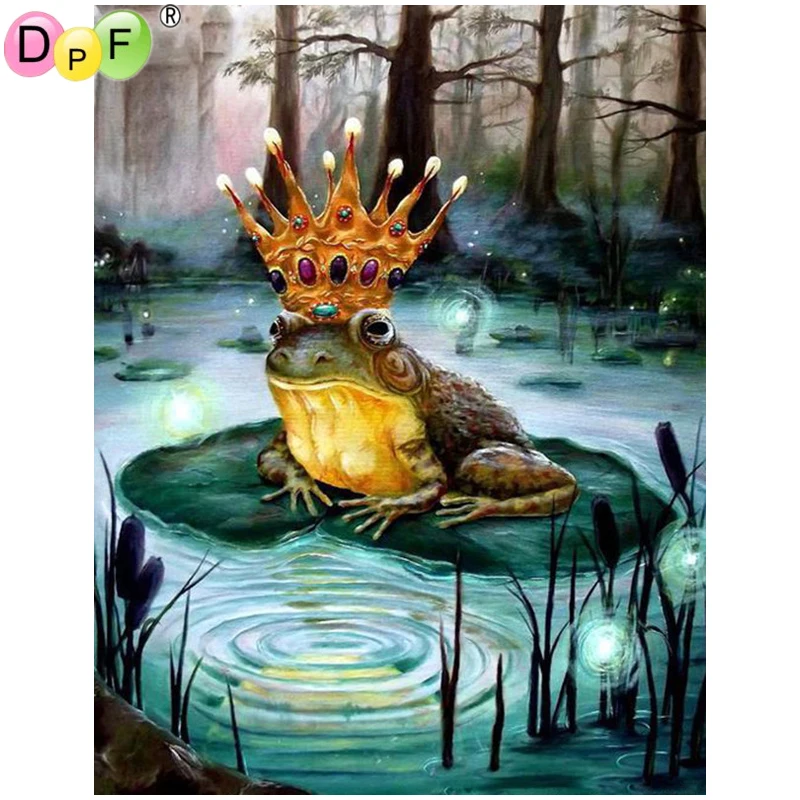 DPF Корона Сделай Сам the frog 5D алмазная живопись вышивка крестиком набор для