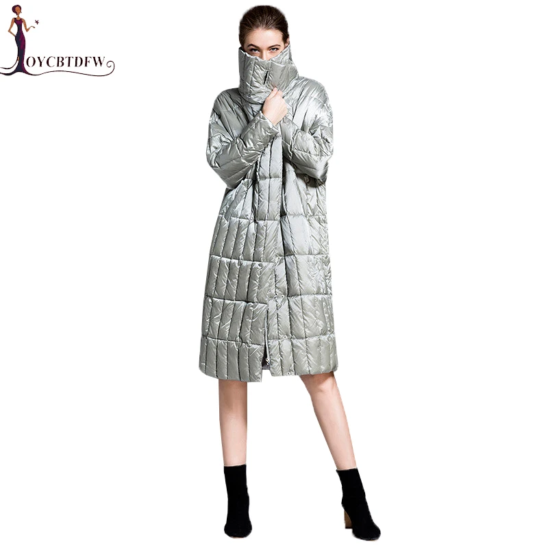 

Women Down Jacket 2018 Autumn Winter New parkas Korean Loose Long Warm Outerwear Coats Elegant High Quality Female jackets XY766