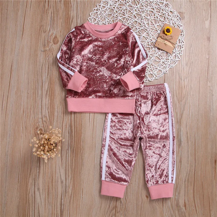 Toddler Girl Fall Clothes Long Sleeve Tops+Pants Cotton Girls Clothes Set Girl Tracksuits Sports Suit For Girls Spring Boy Set101