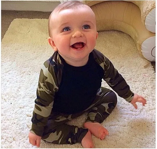 

2019 New Spring Infant clothes baby boy clothes Long sleeve Camouflage Top+Pants Newborn Toddler 2pcs baby girl clothing sets