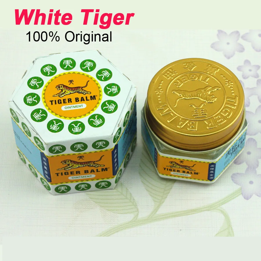 1Pcs White Tiger Balm Ointment For Headache Toothache Stomachache Pain Relieving Balm Dizziness Essential Balm Massage oil C102