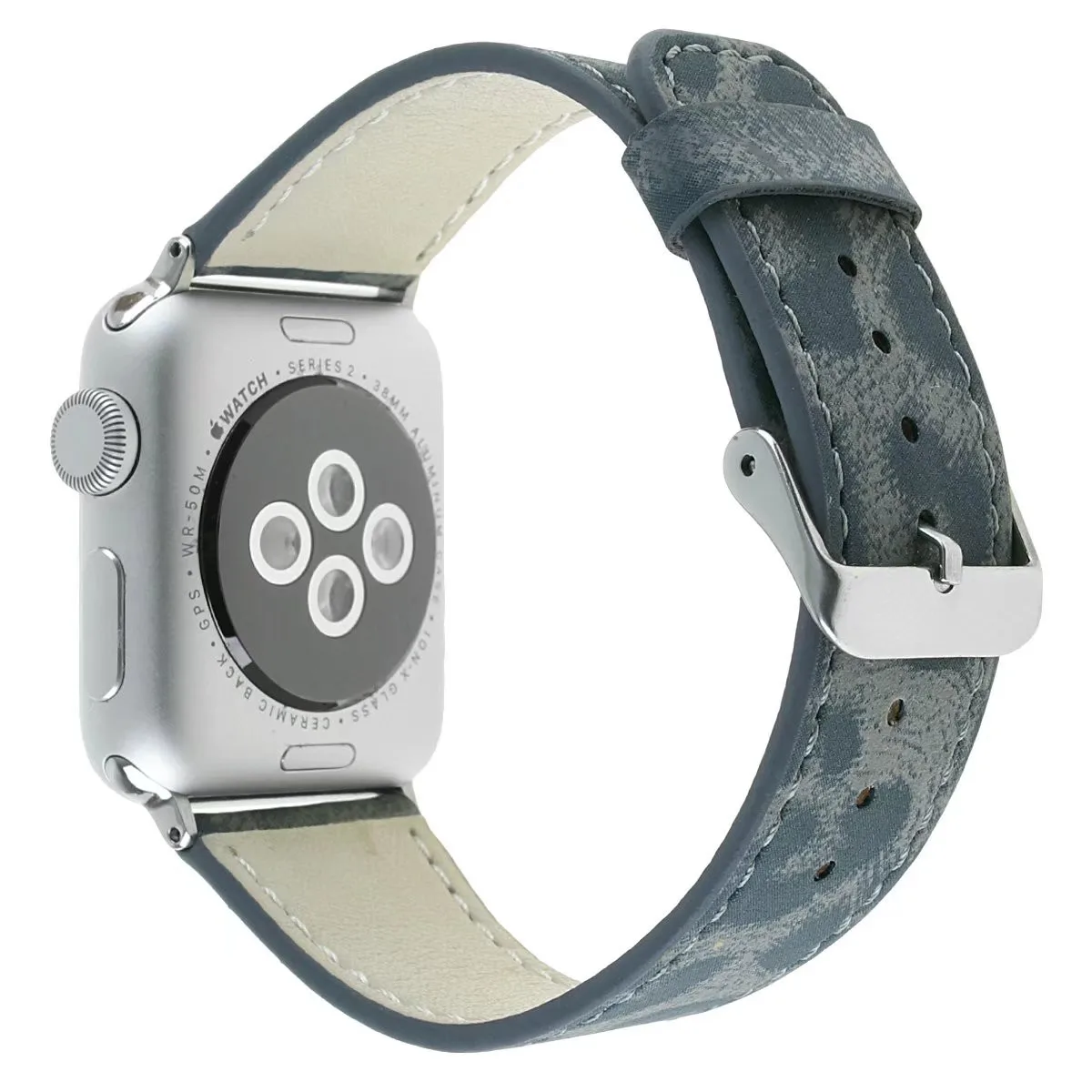 Коричневый серый розовый Леопардовый узор ПУ кожа ремешок для Apple Watch браслет iWatch