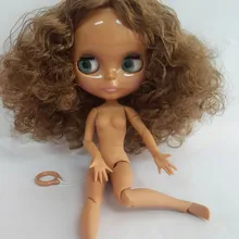 Кукла с темной кожей, обнаженные куклы Блит с шарнирное тело