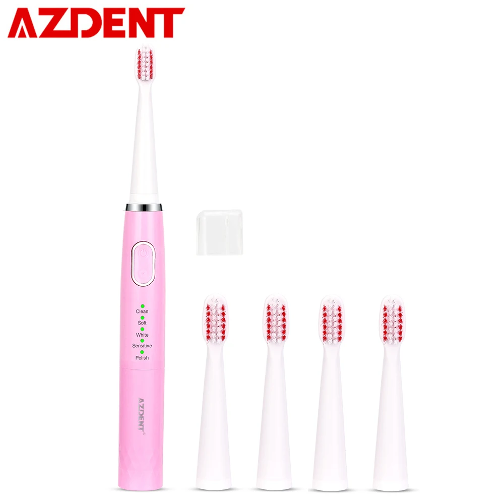 5 Modes Adults Sonic Electric Toothbrush Waterproof Battery Powder