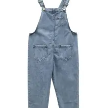 Джинсовые комбинезоны женские корейские свободные Весенние шаровары женские