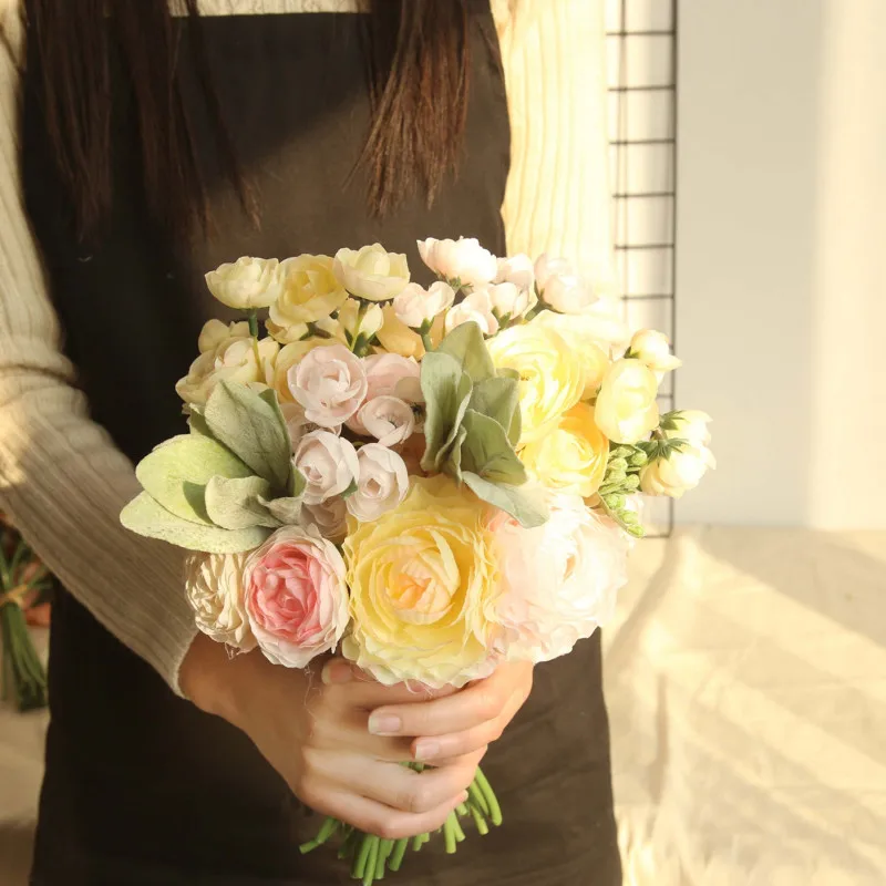 

European simulation bouquet fake flower rose living room home decoration flower bouquet flower flower floral decoration