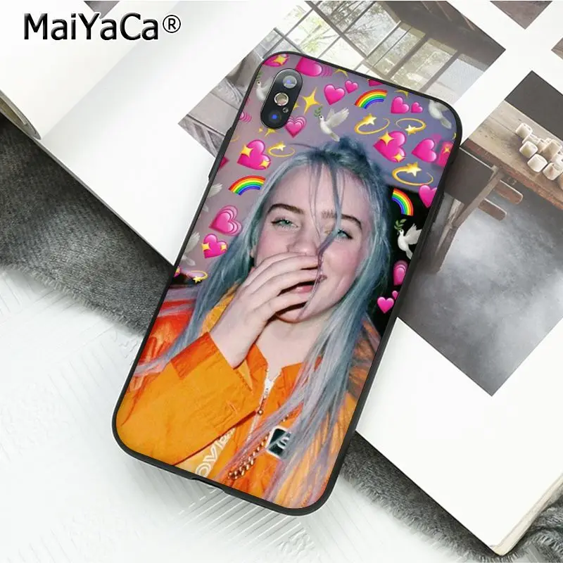 MaiYaCa Billie Eilish Горячая музыка певица звезда чехол для телефона для iphone 11 Pro 11Pro Max 6S 6plus 7 7plus 8Plus X Xs MAX 5 5S XR - Цвет: A11