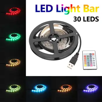

1M DC 5V 16 Colors USB Waterproof 30 LED Bar Strip Light Smart RGB Led Strip TV Computer Background Home KTV Decoration Lighting