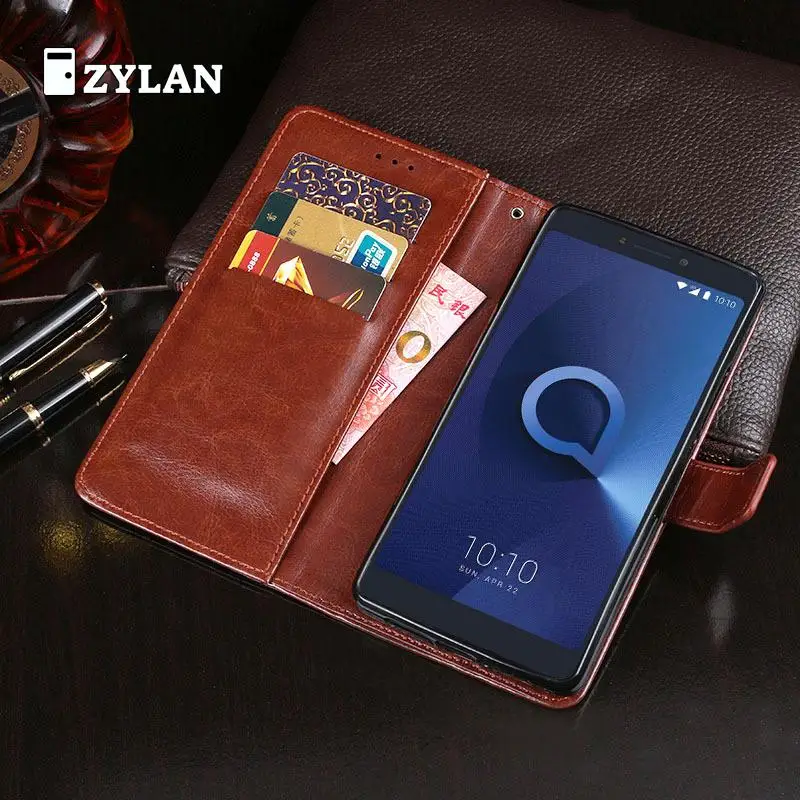 

ZYLAN For Alcatel 3V Case Alkatel Flip Leather Phone Case For Alcatel 3V 3 V 5099D Back Cover & FREE GIFT