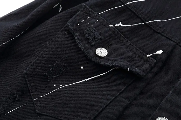 Graffiti Cartoon Ripped Denim Jackets 4