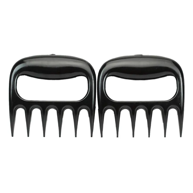 1Set Black Grizzly Bear Paws Claws Meat Handler Fork Tongs Lift Shred