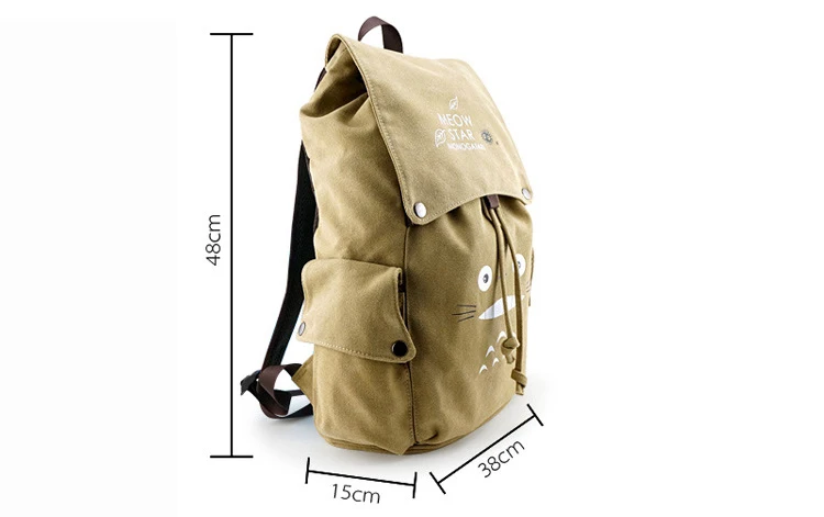 Тоторо холст рюкзак путешествия школьный меч искусство онлайн атака на Титанов большой рюкзак плечо школьная сумка Mochila Escolar