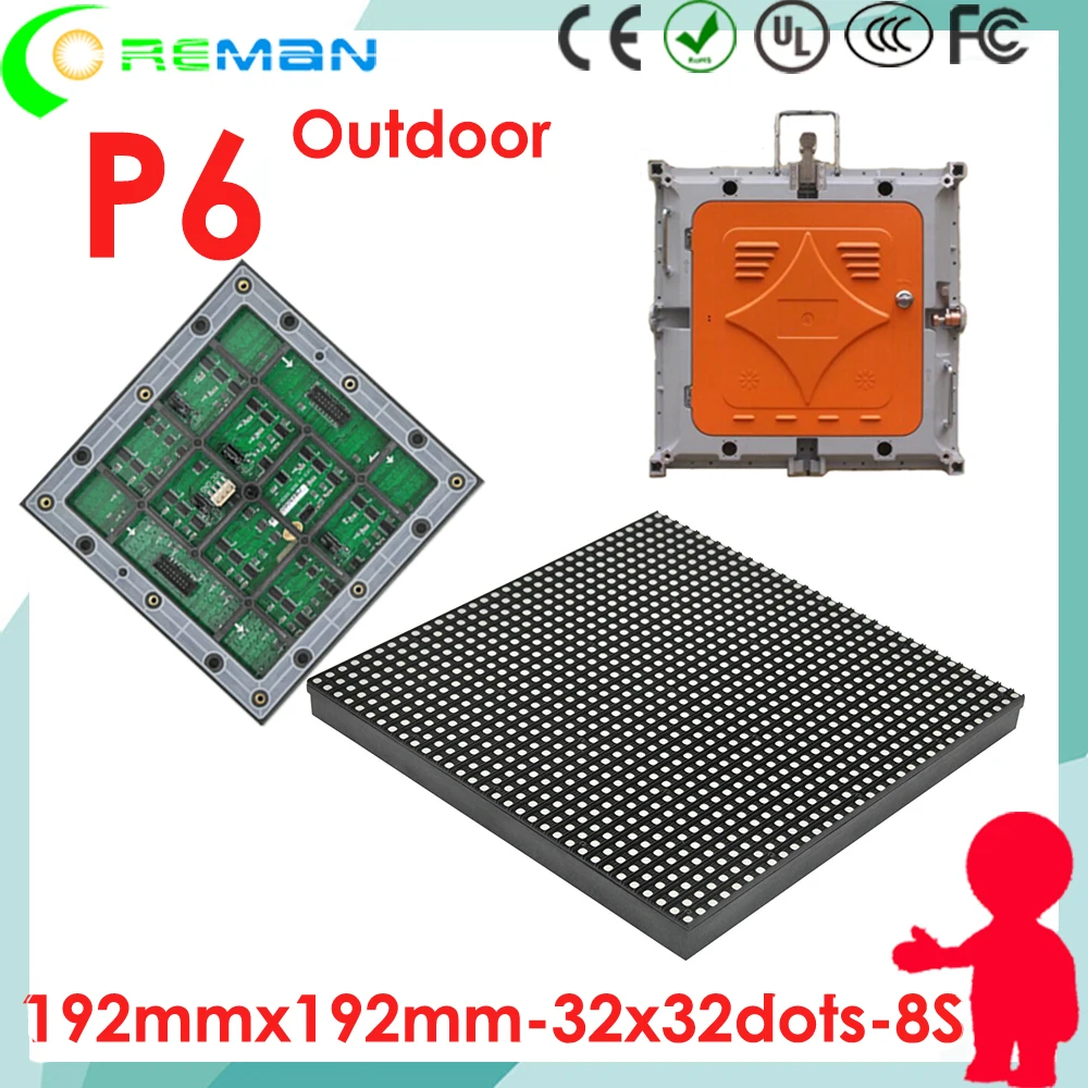 High quality Nationstar p6 outdoor led module smd3535 , high refresh