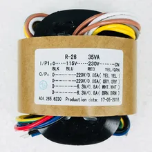 1 шт. 35 Вт сек напряжение 220 В x2+ 6,3 В x2 r-сердечник трансформатор для лампового предусилителя DAC amp diy