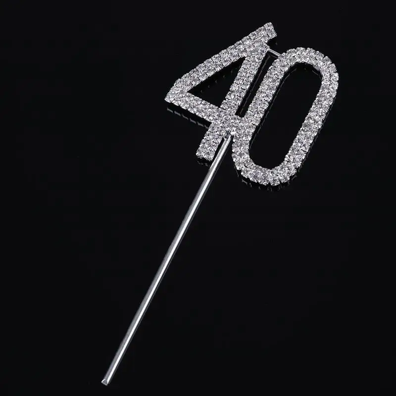 16th 18th 20th 30th 50th горный хрусталь Кекс Decor торт Декор для дня рождения украшения и Руди Свадьба юбилей
