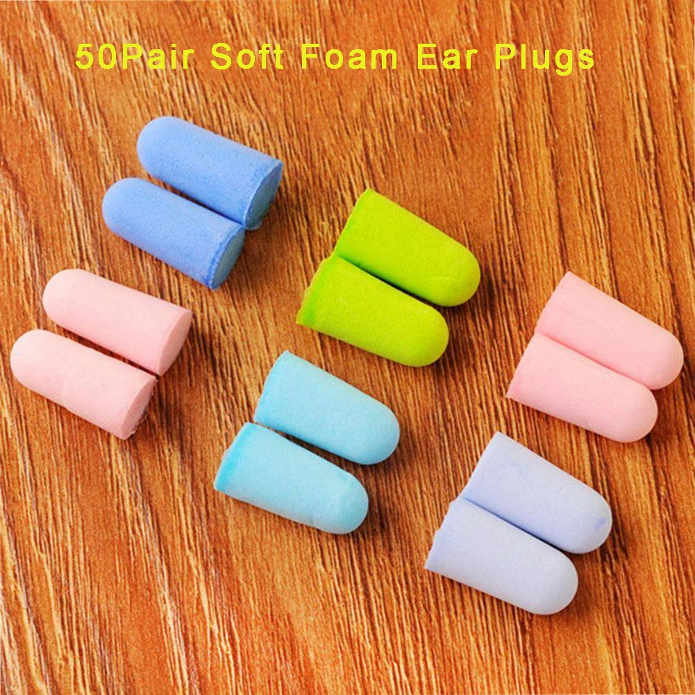 50Pair Soft Light Foam Ear Plugs Defenders Ear Protectors Earplugs Improve Sleep Hearing 50Pair Soft Light Foam Ear Plugs Defenders Ear Protectors Earplugs Improve Sleep Hearing