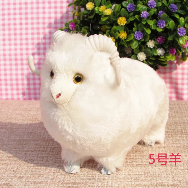 

Simulation sheep polyethylene&furs sheep model funny gift about 13cmx8cmx11cm