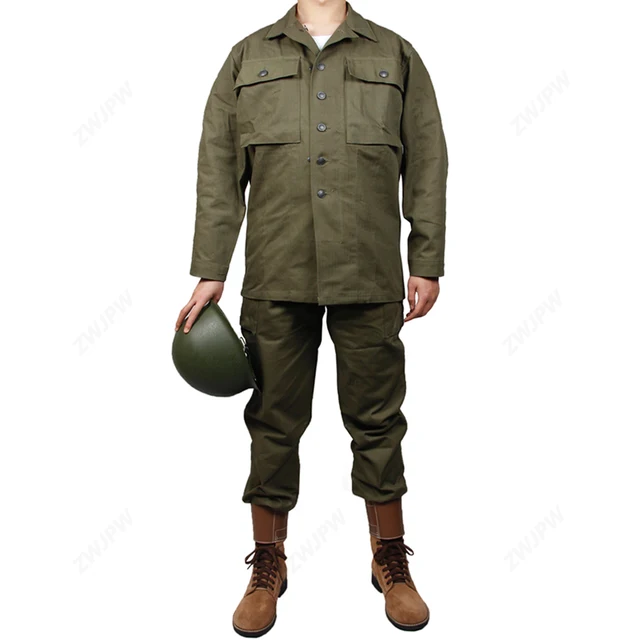 Фото wwii сша hbt verde uniforme camicia giacca e pantaloni армейский