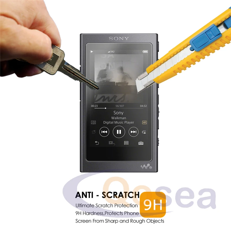 Qosea(2 упаковки) для sony Walkman NW-A40 защита экрана 9H Ультра прозрачная для sony NW-A45 A35 A47 MP3 защитное закаленное стекло