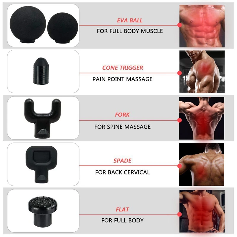  Electric Muscle Massage For Body Machine Massage High Frequency Vibrating Muscle Relief Pain Traini