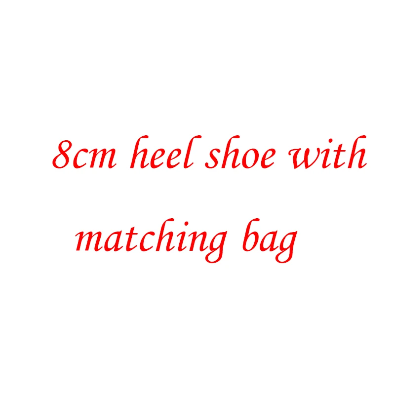 BaoYaFang/новые женские свадебные туфли с острым носком и сумочкой в комплекте; туфли невесты на высоком каблуке; женские туфли-лодочки на тонком каблуке и сумочка в комплекте - Цвет: 8cm shoe with bag