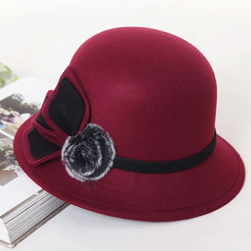 XdanqinX стиль весна осень модные женские шляпы ретро Англия теплые фетровые благородные элегантные цветочные украшения женские шапки