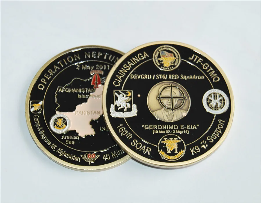 

10pcs/lot free shipping Operation NEPTUNE SPEAR 160th SOAR SEAL Team 6 Navy Commemorative Challenge Coin